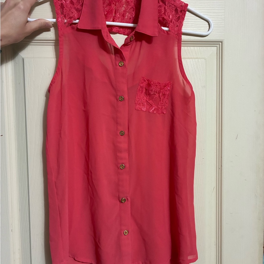 Margo & Sebastian Keyhole Lacey Shirt